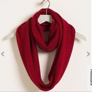 Chico’s Red Sequin Knit Infinity Scarf